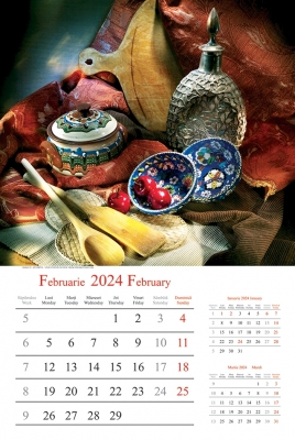 Calendar cu imagini Extravaganza, 31.5 x 48 cm, 12 file, 2024